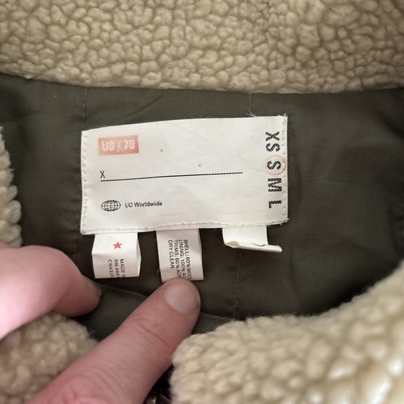 Urban Outfitters Plaid Wool Blend Sherpa Jacket Zip Front BDG UO - Picture 3 of 9